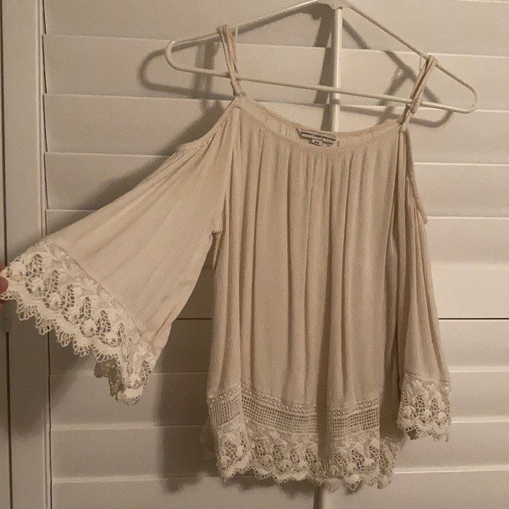 Long sleeve off the shoulder shirt